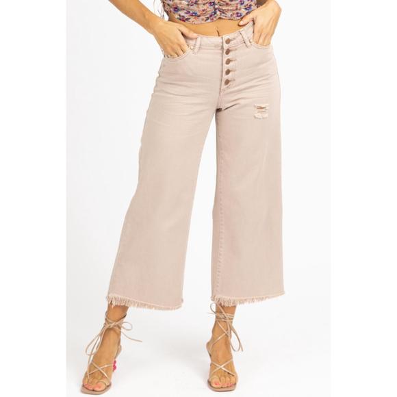 easel Jeans New Easel High Rise Wide Leg Jean In Light Mauve Poshmark